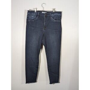 Wit & Wisdom Womens Skinny Jeans Size 16 Dark Wash Denim Stretch Ankle Raw Hem